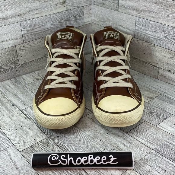 Converse All Star Chuck Taylor Classic, Brown Leather, Men's US 11 - Picture 3 of 10